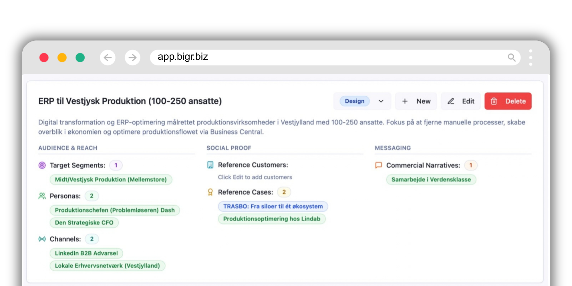 Revenue stream designer bigr